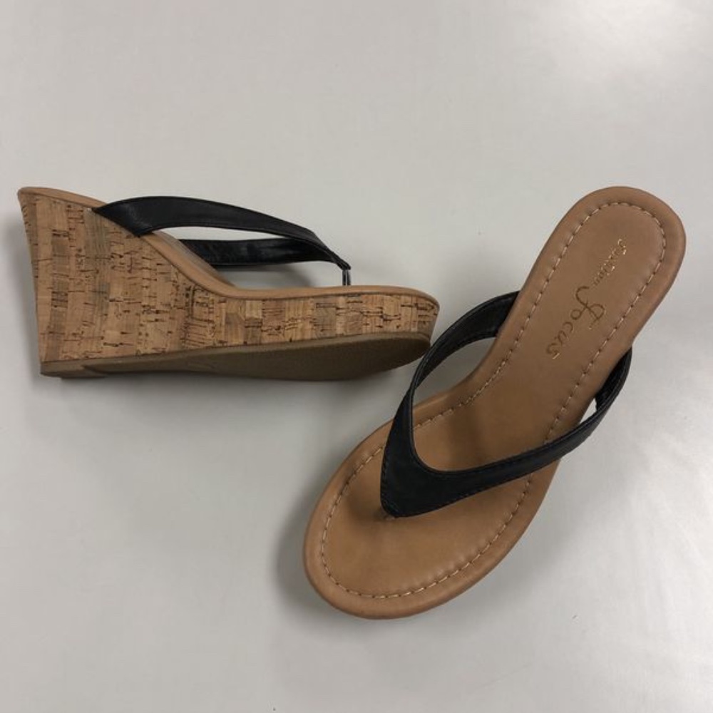 Wedge Sandals from Fashion Focus - Alicia5 Black
